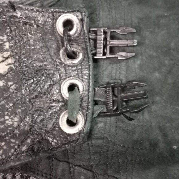 Custom rock n roll lynrd skynyrd Patches Leather Halter Vest Xsmall Small - Picture 10 of 12